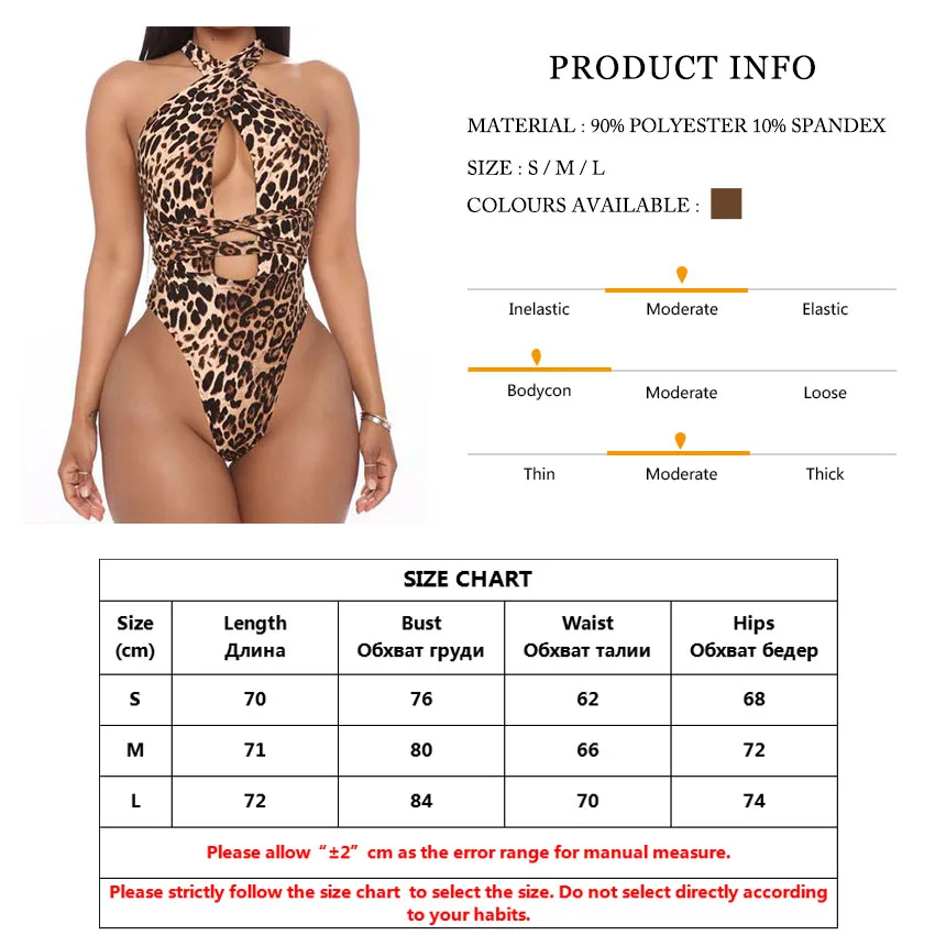 

Clacive Sexy Leopard Print Halter Women Bodysuit Elegant Sleeveless Y2k Lady Romper Party Club Backless Lace Up Female Bodysuit