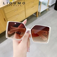 lioumo oversized square sunglasses women luxury design men driving glasses big frame trendy gradient shade uv400 zonnebril dames