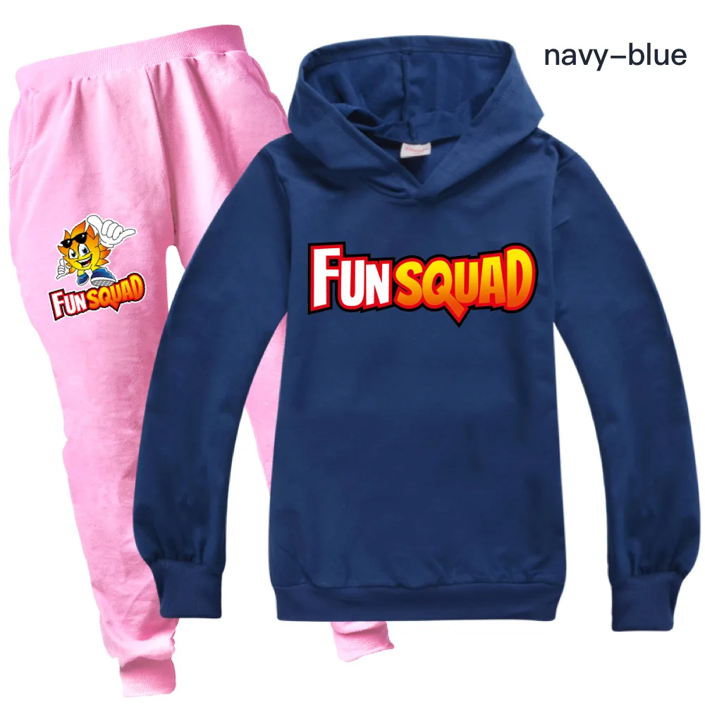 Toddler Fun Squad game Hoodie Boy Clothing Suit Fashion Long Sleeve Kids T-shirt + Pants Big Kids Girl Sweatshirt Suit 2-16Y