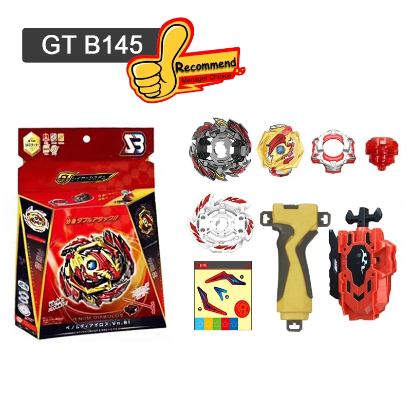 

Beybleyd Burst GT Balblade SB Metal Fusion 2 in 1 Gyroscope B145 with Two-way Launcher Spining Gyro Toys for Children