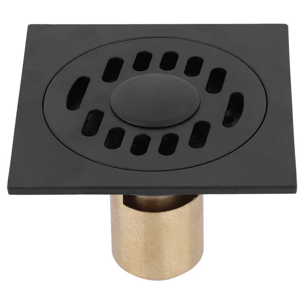 

Black Brass Floor Drain Bathroom Washing Machine Drain Stopper Strainers