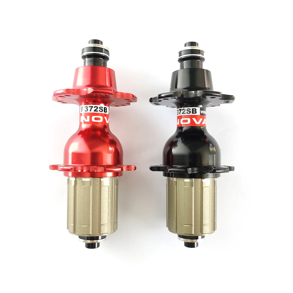 

Novatec F372SB Rear bicycle hub Road bike hub 24 holes Black Red White 24h Aluminum axle 130MM QR key holes free ship 9s 10s 11s