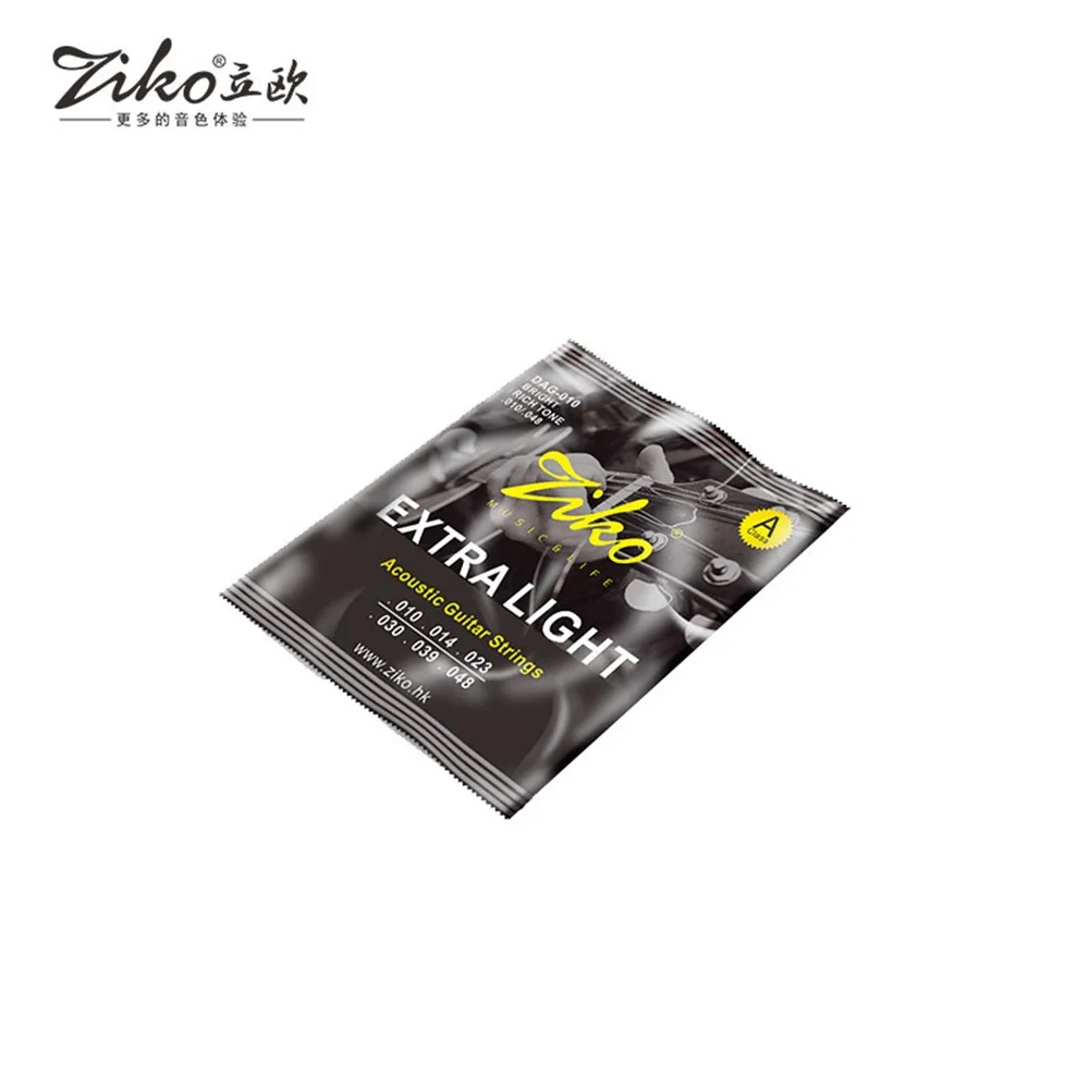 

Brass Bright Tone 6 Strings Set Ziko Dag Acoustic Guitar Round Wound Strings Dag-011/Dag-010 Magnetic Basses Parts Accessories