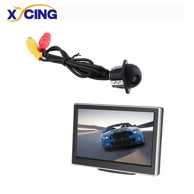 XYCING 5 дюймовый TFT ЖК цветной автомобильный монитор заднего вида + E318 Автомобильная
