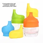 Многоразовая силиконовая крышка для чашки в виде слона, гибкая Крышка для чашки с защитой от проливания, для младенцев, инструмент для питья
