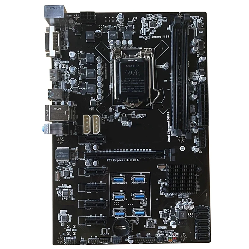 

B250P BTC Mining Motherboard 12 GPU Bitcoin Crypto Etherum Mining Motherboard LGA1151 DDR4 DIMM RAM SATA3.0 USB3.0 B250