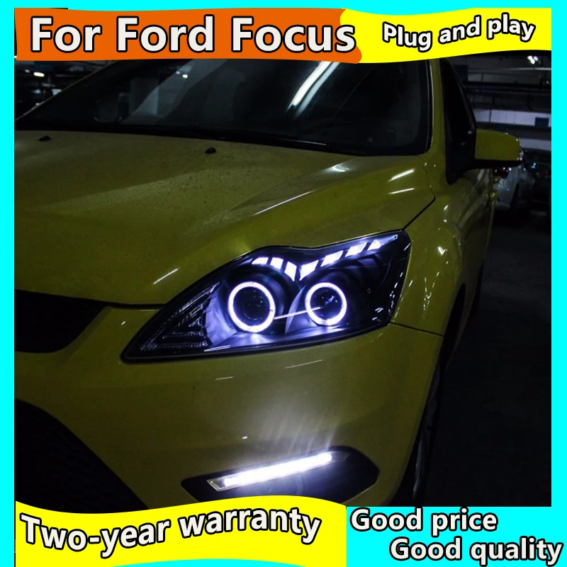 Автомобильный Стайлинг для Ford Focus фары 2009-2011 Фокус 2 светодиодный фары DRL Биксеноновые линзы дальнего ближнего света парковка противотуманная фара