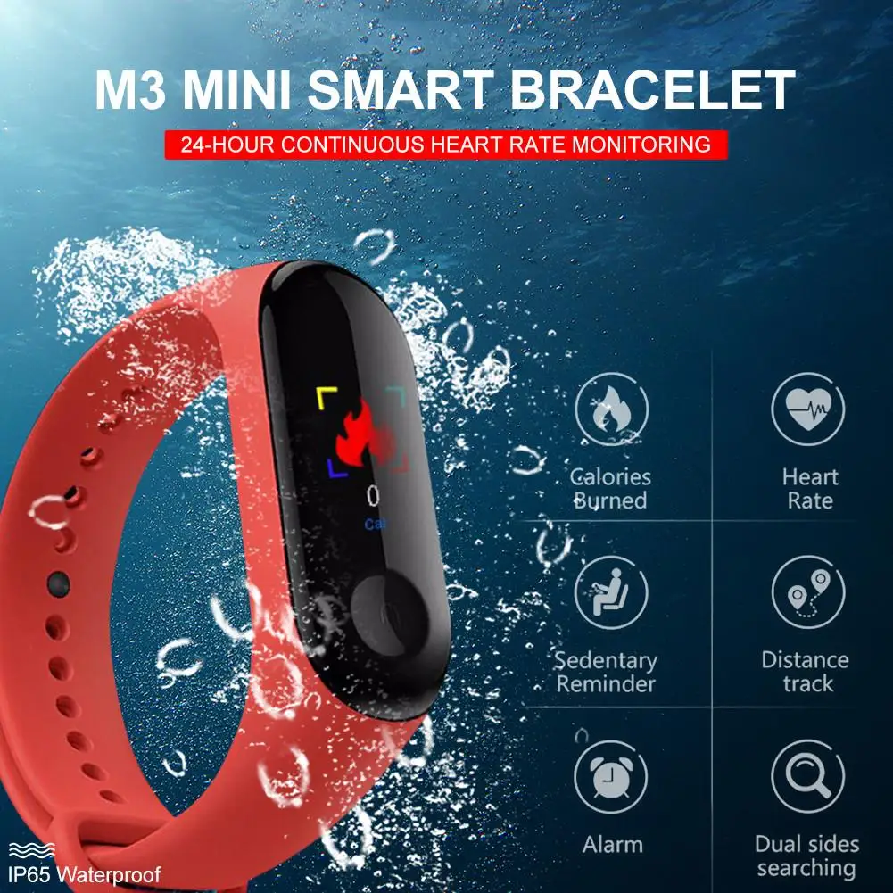 M3 спортивный фитнес-трекер часы Smartband водонепроницаемый смарт-браслет кровяное