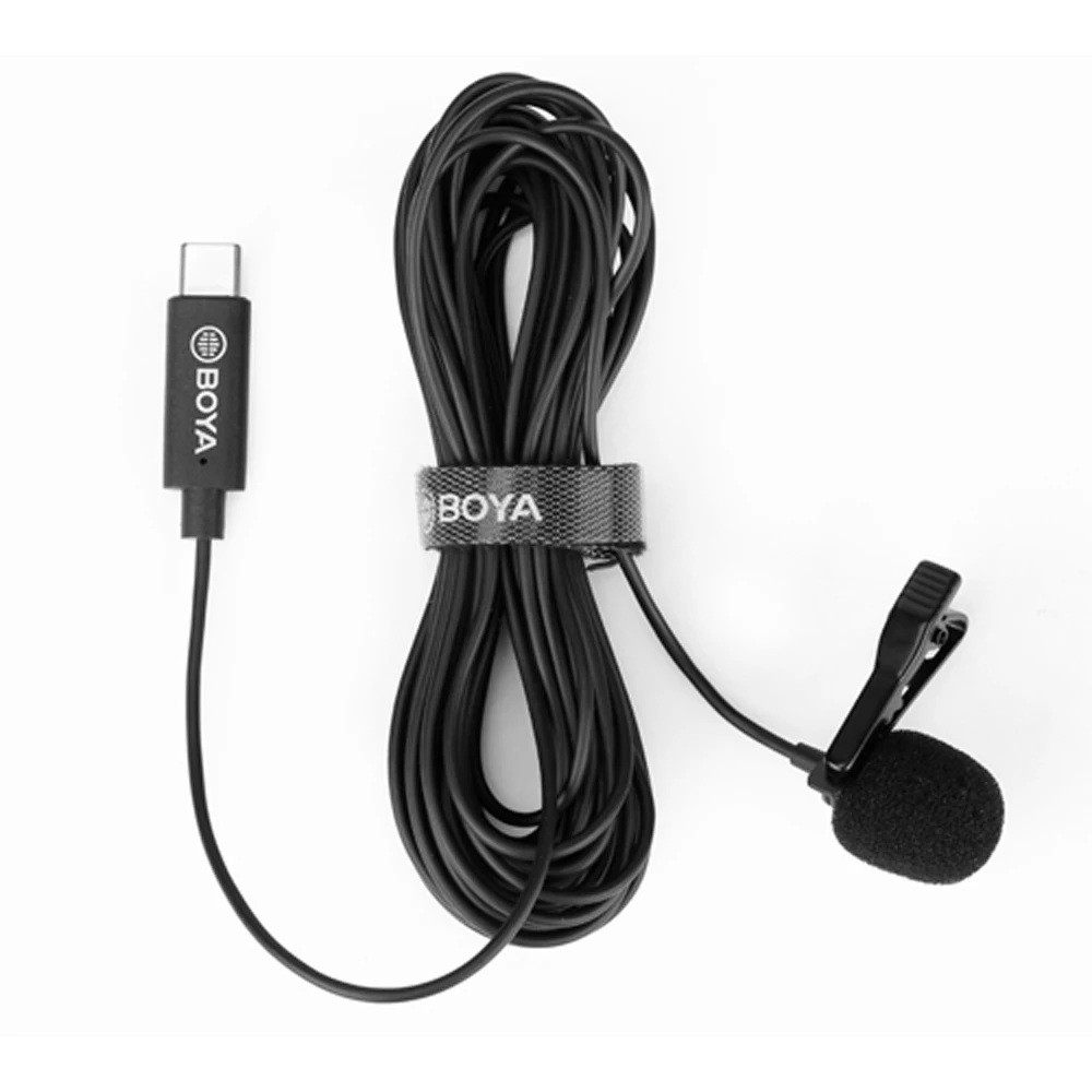 Всенаправленный цифровой нагрудный видеомикрофон BOYA BY-M3 Lavalier 6 метров для Android USB