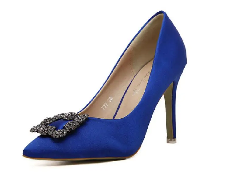 Женские туфли на высоком каблуке туфли-лодочки с острым носком шелковые шпильке