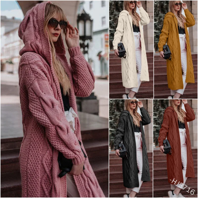 

Новинка 2021, свитер с капюшоном, кардиган средней длины, пальто без бирок