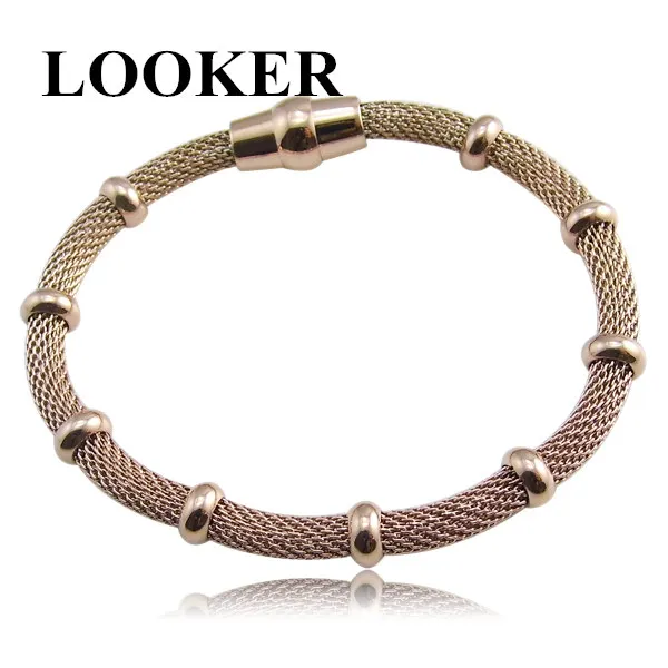 LOOKER модный браслет цепочка из розового золота ювелирный подарок магнитный