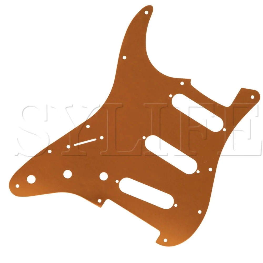 Золотой 11 отверстий SSS покрытием один маркер для электрогитары | Спорт и