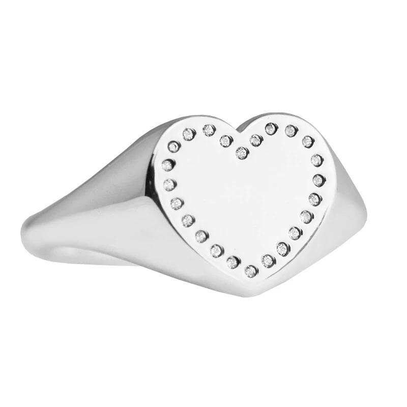 

Аутентичные 925 Серебряное кольцо в форме сердца перстень с прозрачными камнями, кольца для женщин, свадебный подарок, изящное ювелирное изделие, бесплатная доставка