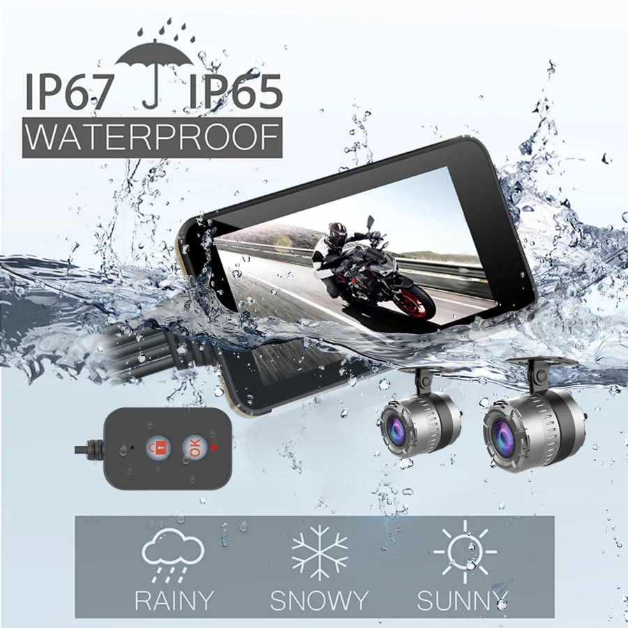 Sony IMX323 AHD 1080P Мини DVR GPS WiFi весь корпус водонепроницаемый мотоцикл Велоспорт