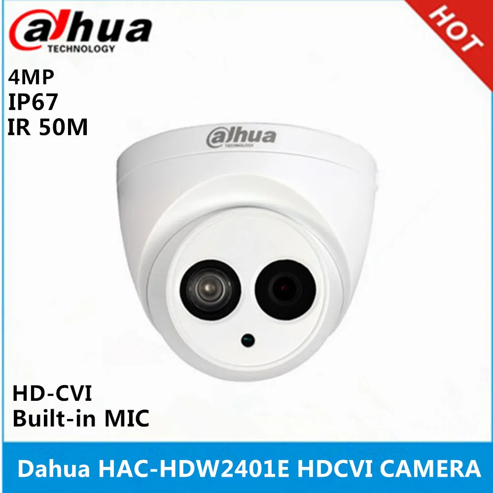Dahua HDCVI 4MP купольная камера HAC HDW2401E Водонепроницаемая IP67 IR50M cctv безопасности|dahua