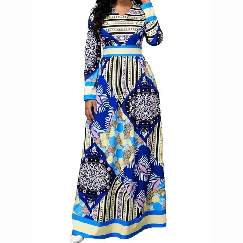 Африканские платья для женщин 2020 повседневное тонкое лоскутное пляжное бальное