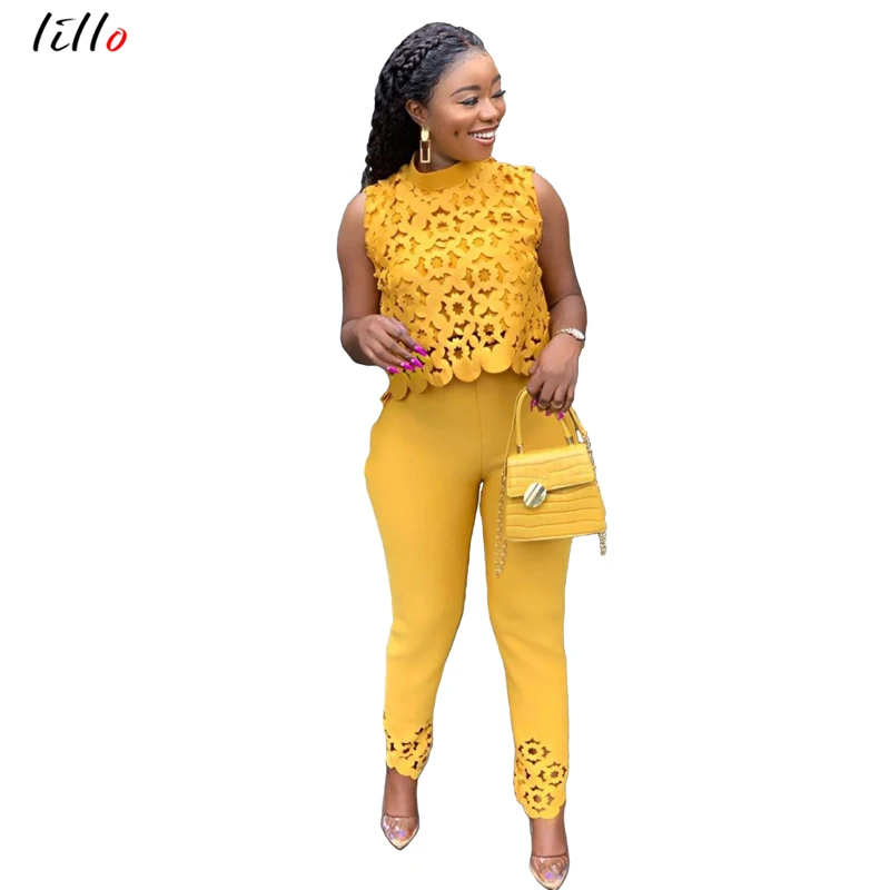 Африканская одежда для женщин уличная костюм водолазка кружева выдалбливают Топ