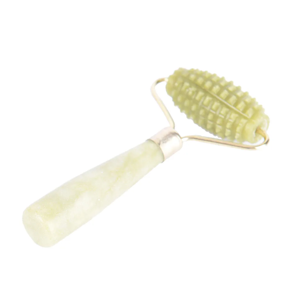 

Green Practical Natural Jade Face Massager Roller Spa Head Neck Body face Health Slimming Massager Beauty Tool