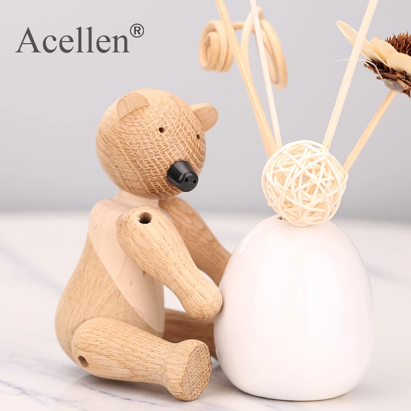 Деревянная фигурка Дании ручной работы медведь детская комната спальня гостиная