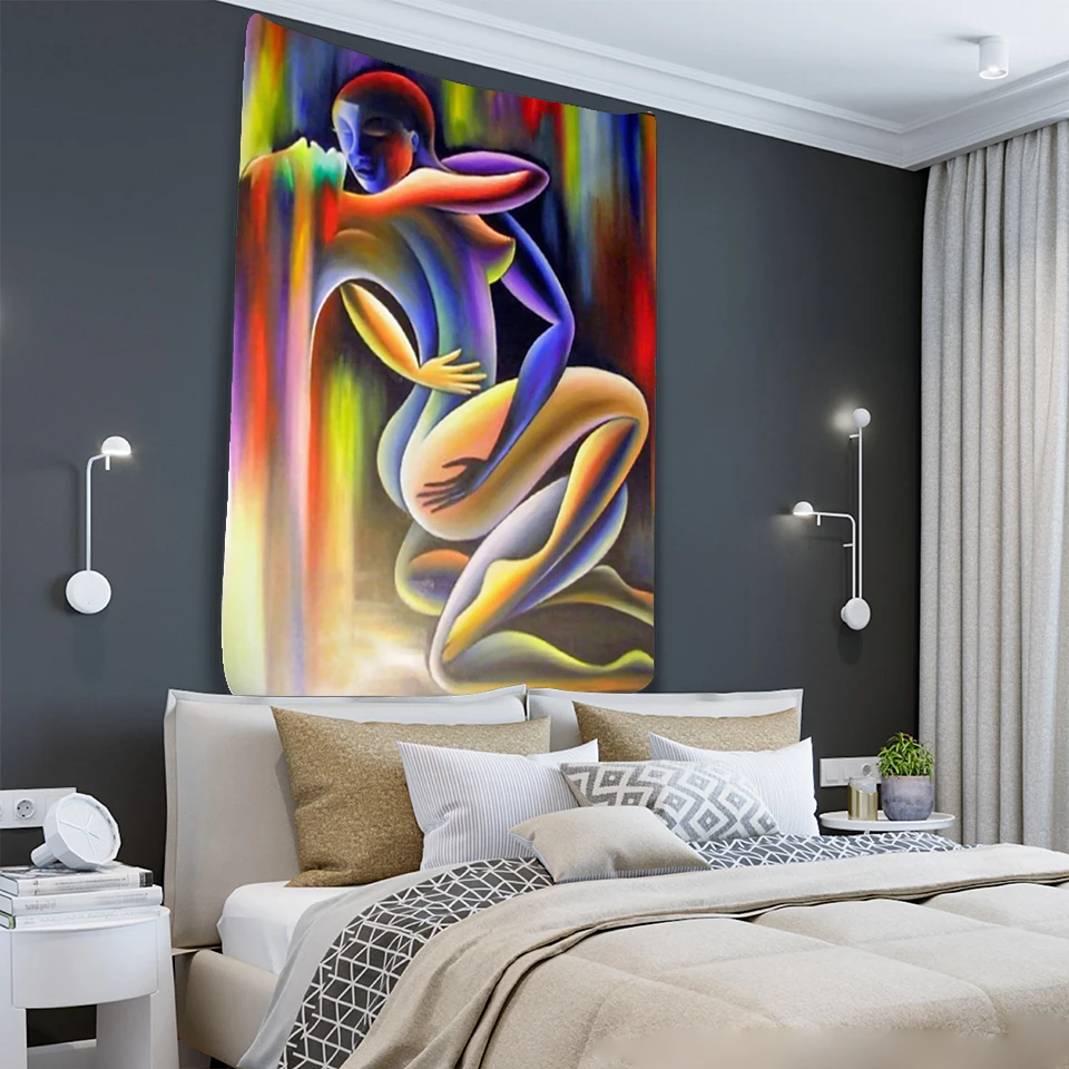 Сладкий поцелуй Главная Wall art украшение дома психоделический гобелен сцена