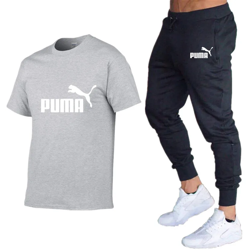 

2021New Men's Spring And Summer Shirt Sports Quick-Drying T-Shirt + Sports Breathable Shorts Fashion Casual Suit