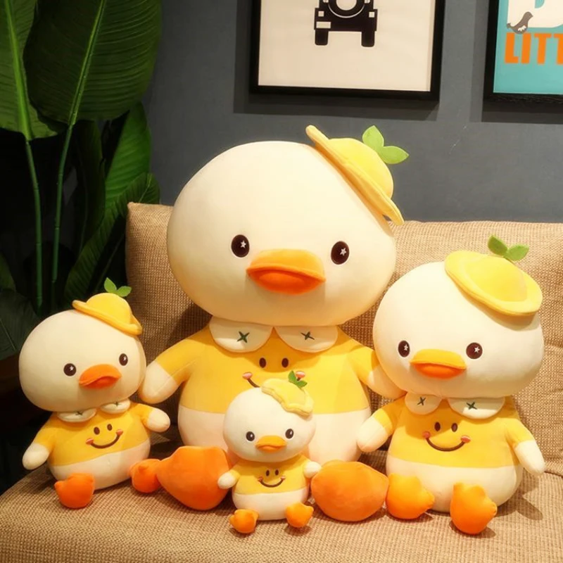 

2021 New Soft Duck Plush Toy Doll Cute Hat Big Pillow Gift Sleeping Large Birthday Lovely Children Stuffed Decoration Creative