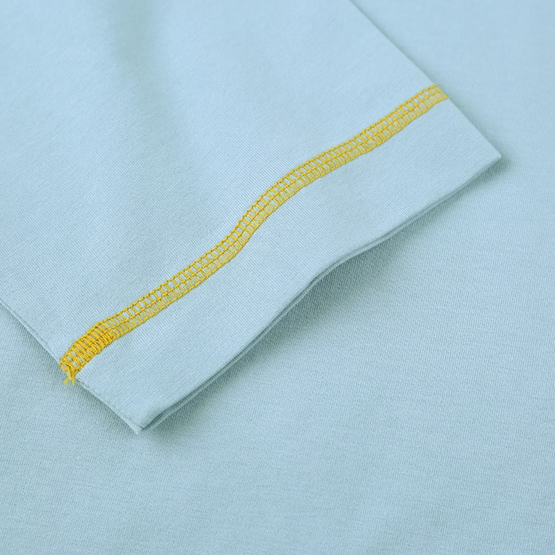 

Spring cotton couple's pajamas set round neck comfortable long sleeve trousers two piece women's home wear