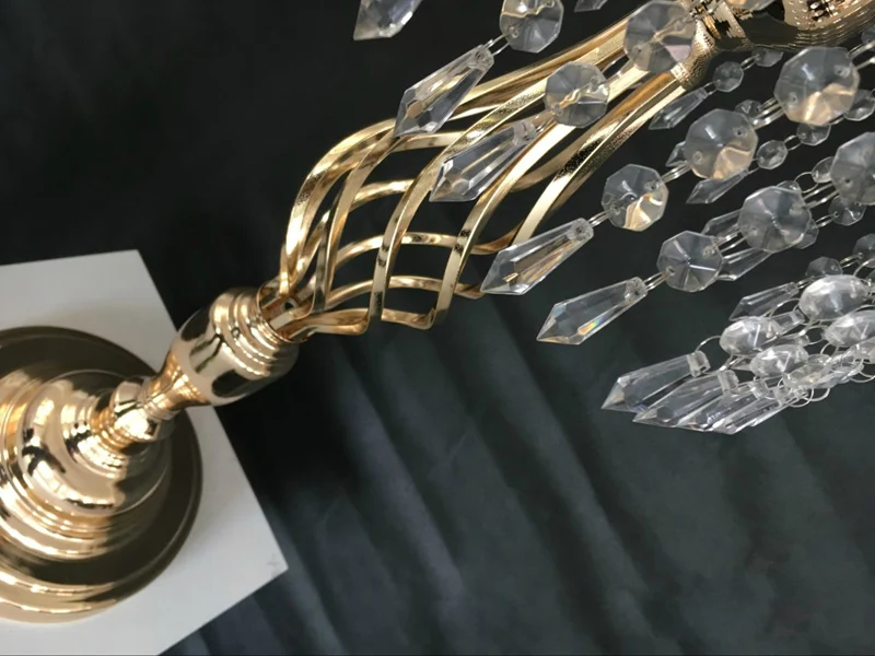 Серебристо золотые Цвет подсвечник для стола подставка вазы с украшением в виде