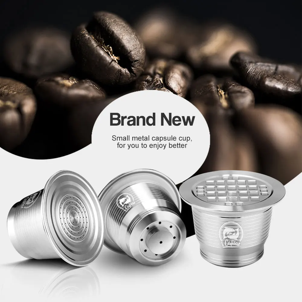 ICafilas для Nespresso кофейная капсула многоразовый фильтр для кофе из нержавеющей стали чашка для эспрессо с трамбовкой для машины Inissia