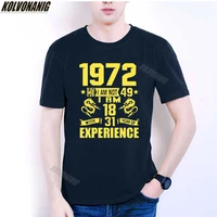 made in 1972 funny 49th birthday gift printed t shirt 49 years awesome husband casual shortt sleeve cotton mens t shirt tops