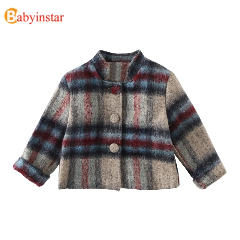 Babyinstar Fuax/шерстяное пальто для девочек, зимняя куртка, пальто Детская куртка для девочек, одежда детские куртки зимняя одежда для маленьких девочек