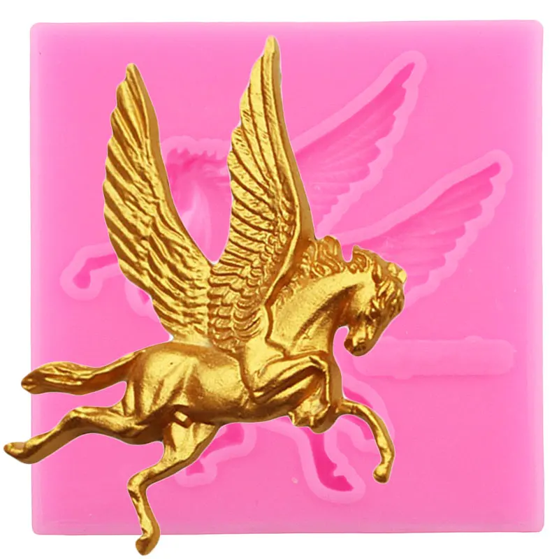 3D Pegasus силиконовая форма лошадь Конфеты Шоколад помадка формы для сахара украшения торта инструменты Fimo глина конфеты формы