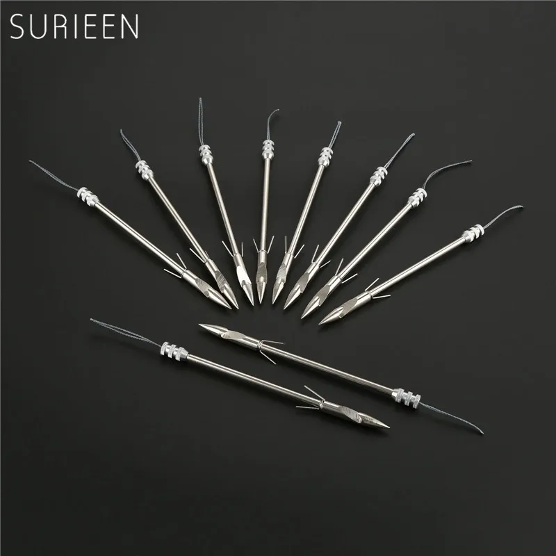 

10Pcs Stainless Steel Fishing Arrow For Slingshot Catapult Arrow Head Silver 143mm Bullet Arrowheads Hunting Shooting Tips Darts