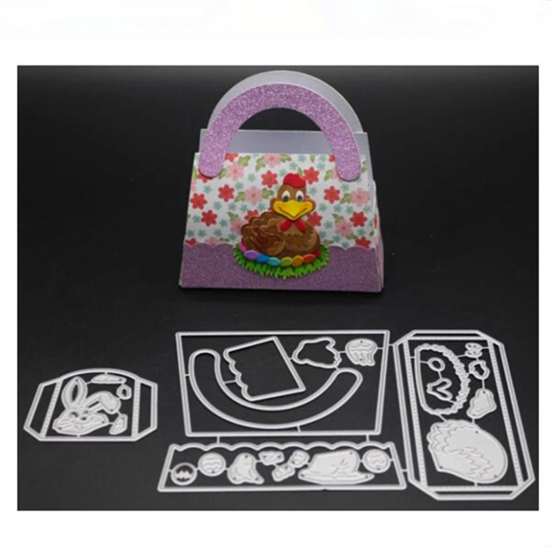 YINISE металлические режущие штампы для трафареты скрапбукинга кролик цыпленок