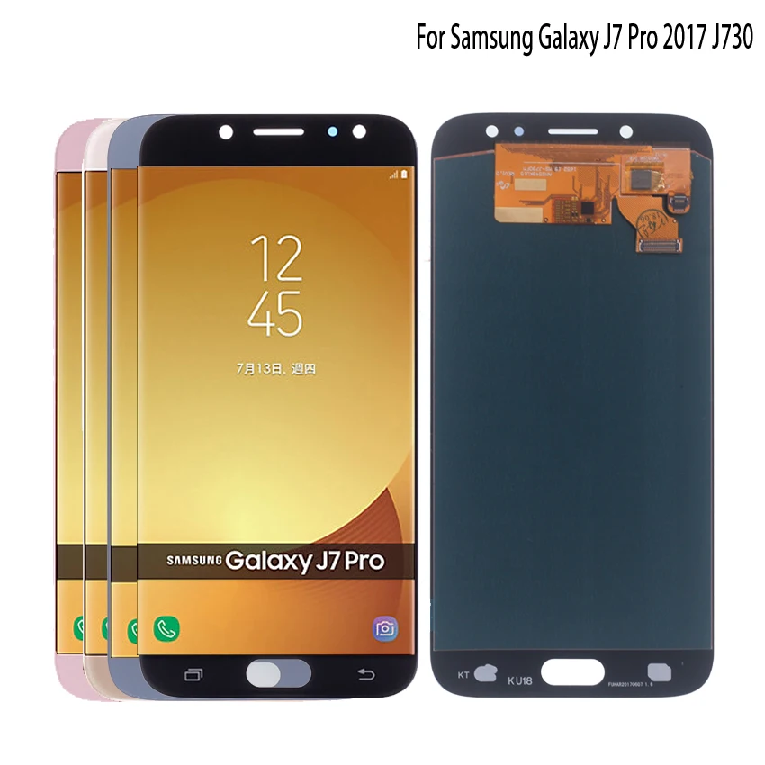 AMOLED для SAMSUNG Galaxy J7 2017 J730 J730F ЖК дисплей сенсорный экран дигитайзер Pro Замена|Экраны