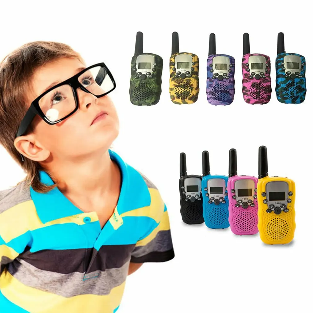 

T388 Walkie Talkie Kids Walkie-talkies 2 pcs Mini Two-Way Radio Station PMR Christmas Gift/Family Use/Camping 100-800M