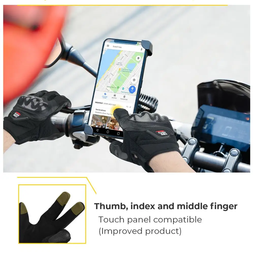 Мотоциклетные Перчатки KEMiMOTO с сенсорным экраном кожаные дышащие гоночные