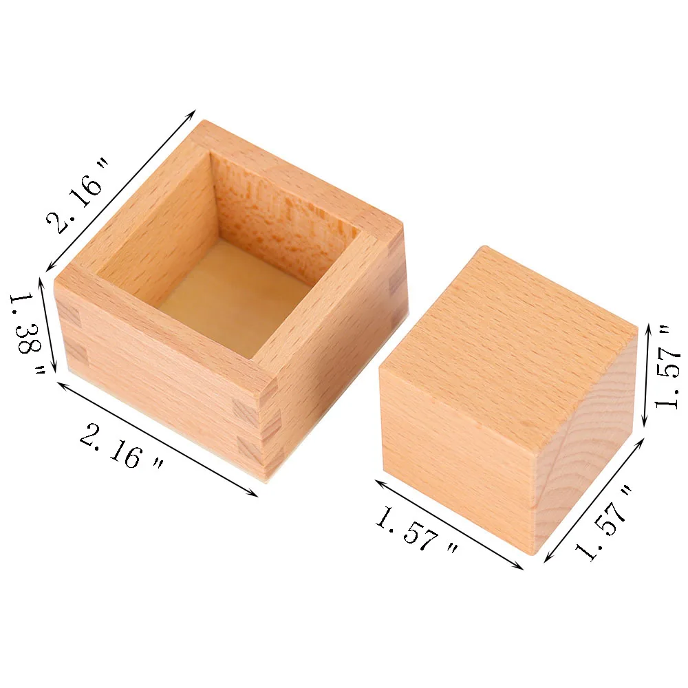 Монтессори 3D предметы фитинги упражнения куб и коробка раннее образование