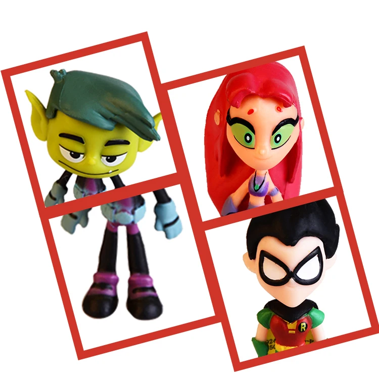 Фигурки подростков Titans Go игрушки Робин зверь мальчик Ворон киборг Титаны фигурки