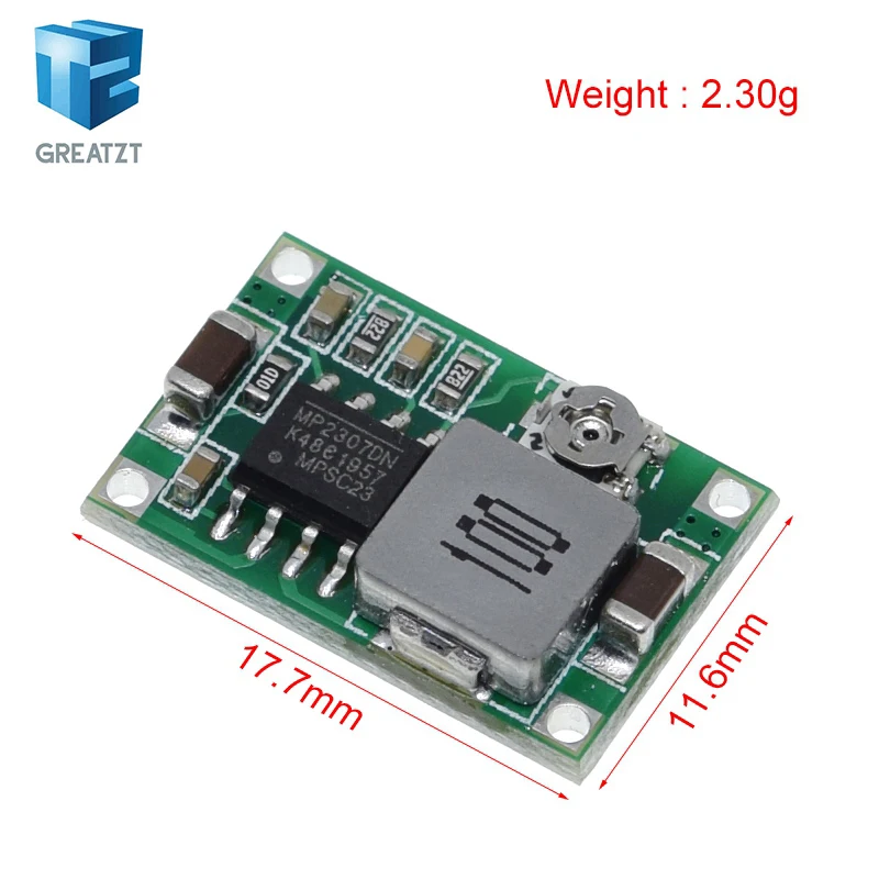 1pcs Mini360 DC Buck Converter Step Down Module 4.75V 23V to 1V 17V 17x11x3.8mm SG125 SZ+|buck converter|step down modulestep dc-dc |