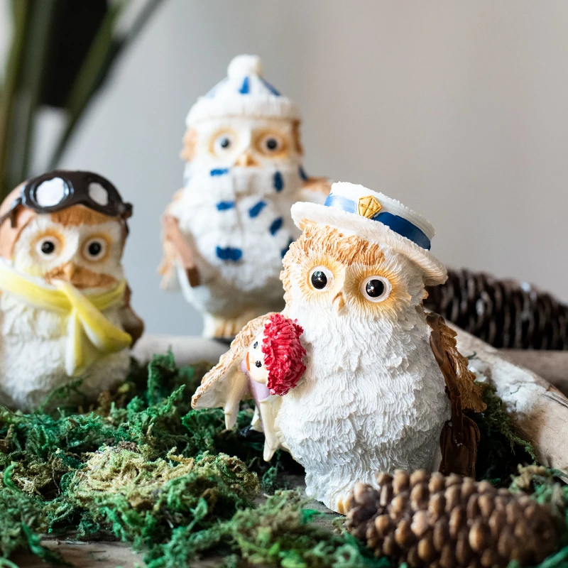 

Cute Modern Style Cute Little Owl Table Decorative Ornaments Small Animal Gift