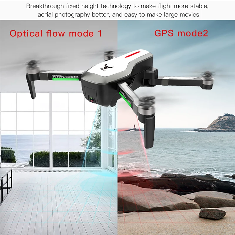 SG906 GPS Дрон 4K бесщеточные селфи Дроны с камерой HD 5G WIFI FPV RC Квадрокоптер складной VS
