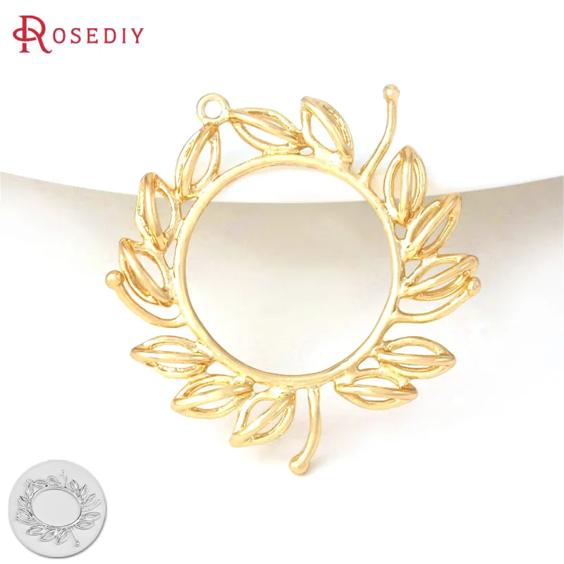 6PCS 31*32MM 24K Gold Color Plated Brass Dandelion Charms Pendants Diy Jewelry Findings Earrings Accessories Wholesale | Украшения и