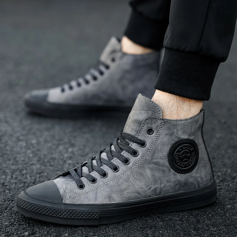 Мужская обувь модные кожаные мужские ботинки с высоким берцем Роскошные