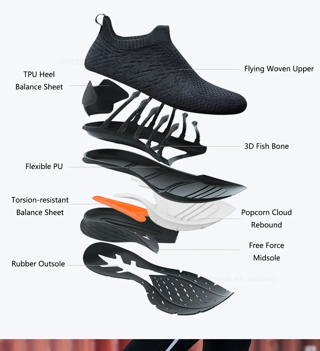 Xiaomi Mijia Sneaker 3 Мужская обувь для бега 3D система блокировки рыбьей кости Вязание верхней части вамп амортизация PK Mijia 2 спортивная обувь