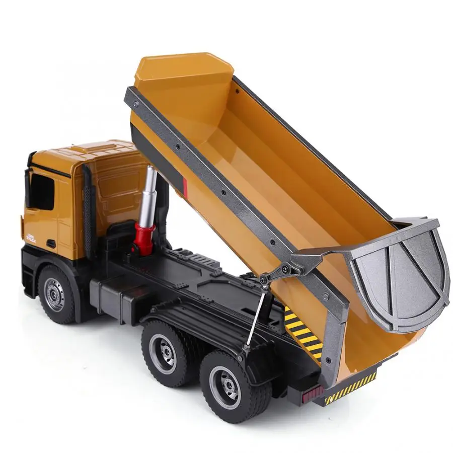 HUINA 1573 1/14 Scale 2.4GHz RC Dumping Truck for Children Remote Control Engineering Model Vehicle Kids Boys Gift | Игрушки и хобби