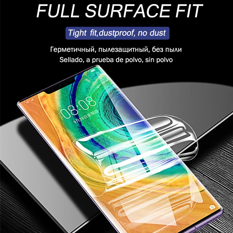 100D Curved Edge Full Cover Film For Huawei Mate 20 10 30 Lite Pro P Smart Nova 3i Screen Protector Hydrogel Film Not Glass