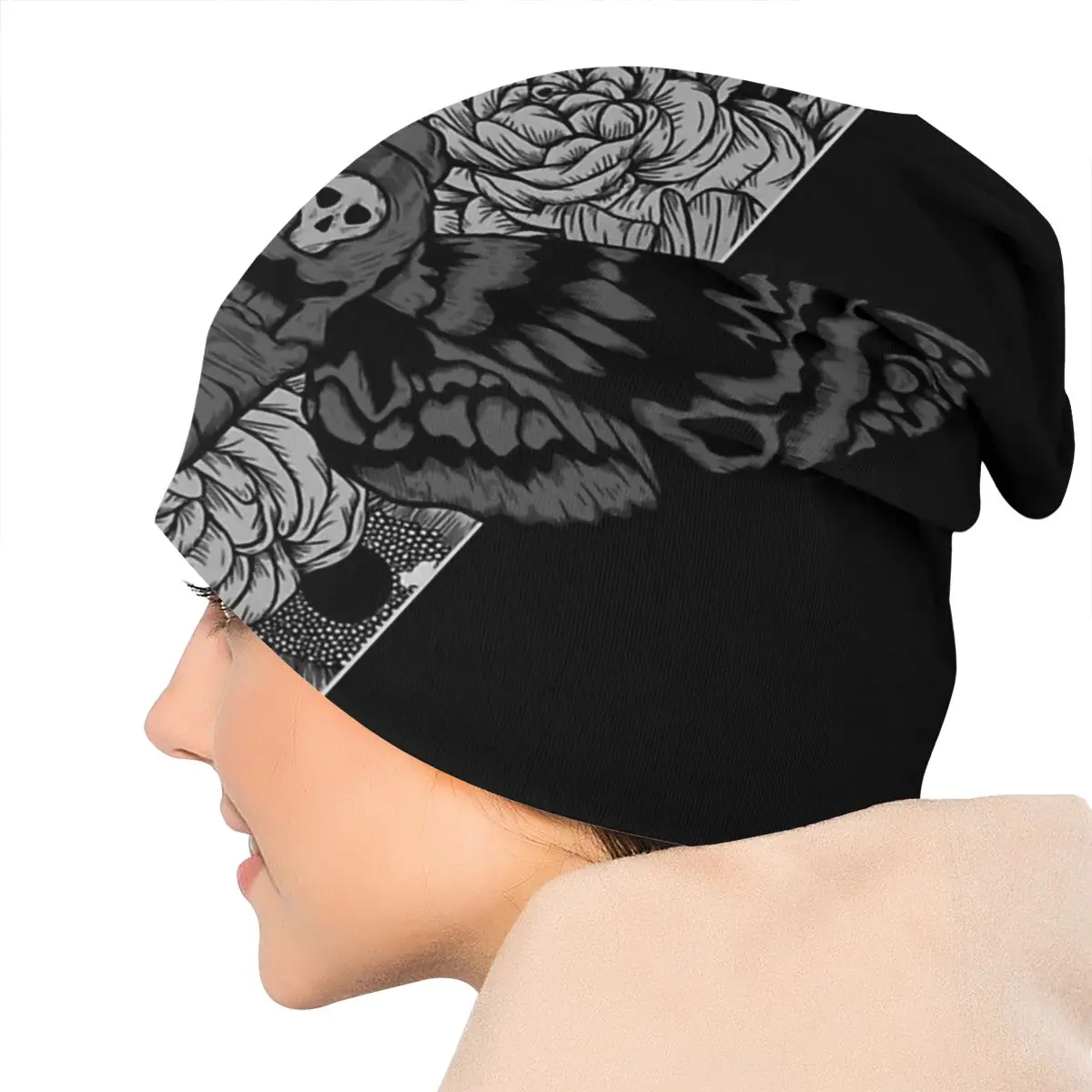 

Death Moth Men Women Beanies Outdoor Ski Cap Double Layer Fabric Bonnet Hat