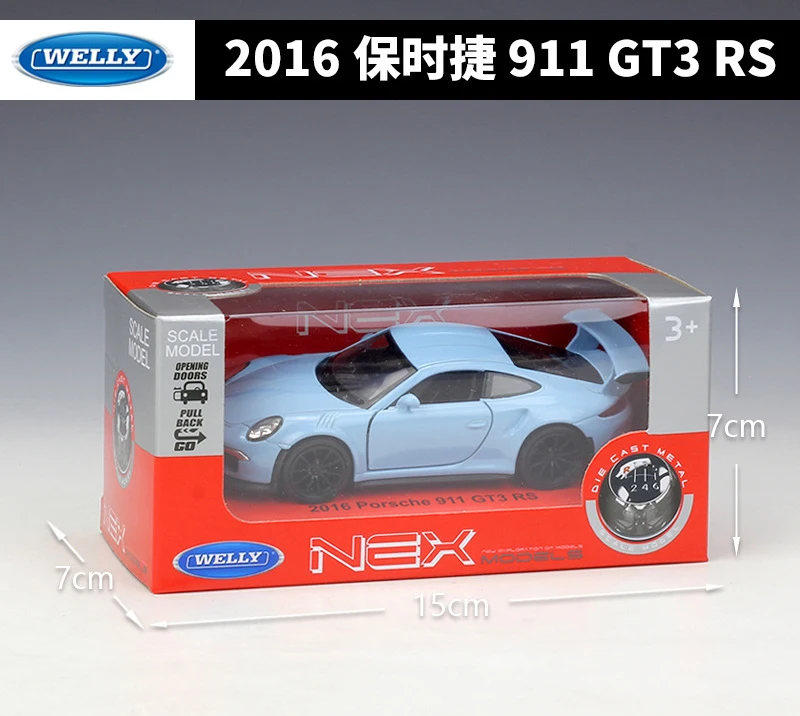 Весы WELLY Diecast 1:36 2016 Porsche 911 GT3 RS спортивный автомобиль модель автомобиля